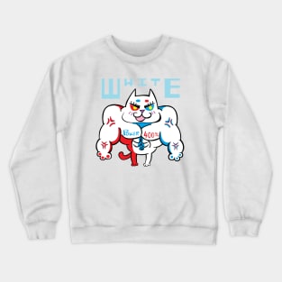 TABCxon #056 Metal Cat White Crewneck Sweatshirt